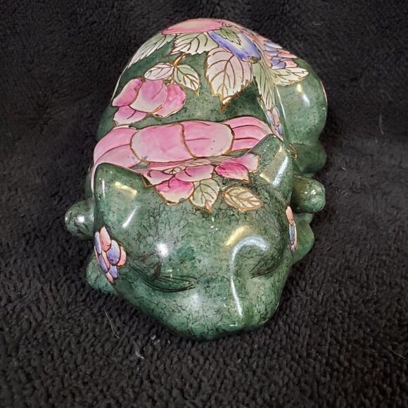 Sleeping Cat Ceramic Andrea by Sadek - Picture 2 of 4